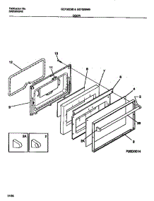 05 - Door parts for Frigidaire Range GEF322WBDA from AppliancePartsPros.com