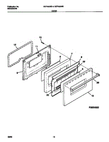 06 - Door parts for Frigidaire Range GEF322WBWC from AppliancePartsPros.com