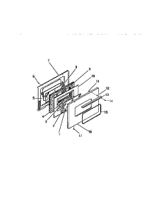 15 - Oven Door, Panels parts for Frigidaire Range GG26CL0 from AppliancePartsPros.com