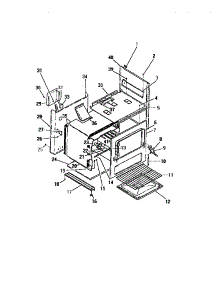 22 - Interior Oven, Panels, Frame parts for Frigidaire Range GG26PCL0 from AppliancePartsPros.com