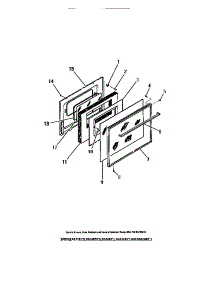 17 - Oven Door, Panels parts for Frigidaire Range GG32BPCW0 from AppliancePartsPros.com