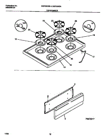 06 - Top / Drawer parts for Frigidaire Range GGF353SADB from AppliancePartsPros.com