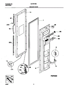 02 - Freezer Door parts for Frigidaire Refrigerator GLRSF236JD0 from AppliancePartsPros.com