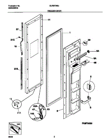 02 - Freezer Door parts for Frigidaire Refrigerator GLRSF266JD0 from AppliancePartsPros.com