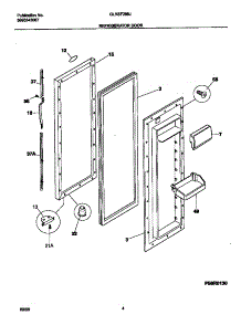 03 - Refrigerator Door parts for Frigidaire Refrigerator GLRSF266JD1 from AppliancePartsPros.com