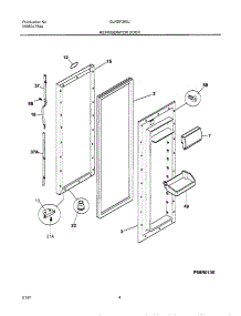 05 - Refrigerator Door parts for Frigidaire Refrigerator GLRSF266JD2 from AppliancePartsPros.com