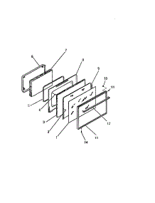18 - Oven Door, Panels parts for Frigidaire Range GP34BCW0 from AppliancePartsPros.com