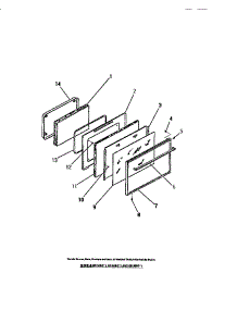 18 - Oven Door, Panels parts for Frigidaire Range GP38BCW1 from AppliancePartsPros.com