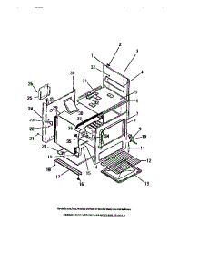 22 - Interior Oven, Panels, Frame parts for Frigidaire Range GP38BCW1 from AppliancePartsPros.com
