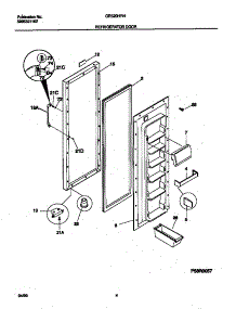 03 - Refrigerator Door parts for Frigidaire Refrigerator GRS20HRHD0 from AppliancePartsPros.com