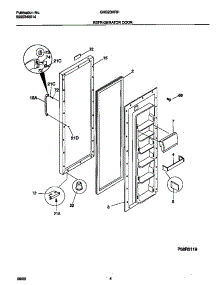 03 - Refrigerator Door parts for Frigidaire Refrigerator GRS20HRHD3 from AppliancePartsPros.com