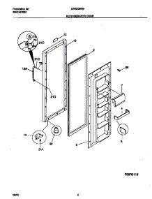 03 - Refrigerator Door parts for Frigidaire Refrigerator GRS20HRHD4 from AppliancePartsPros.com