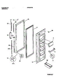 03 - Refrigerator Door Section parts for Frigidaire Refrigerator GRS20PRBW0 from AppliancePartsPros.com