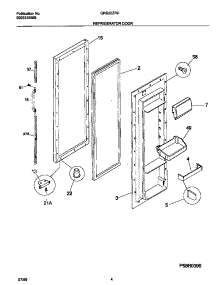 03 - Refrigerator Door parts for Frigidaire Refrigerator GRS20ZRHD1 from AppliancePartsPros.com