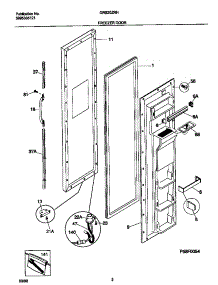 02 - Freezer Door parts for Frigidaire Refrigerator GRS20ZRHD4 from AppliancePartsPros.com