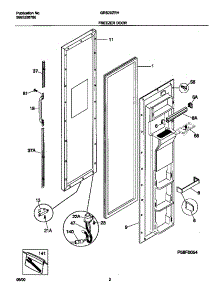 02 - Freezer Door parts for Frigidaire Refrigerator GRS20ZRHD6 from AppliancePartsPros.com