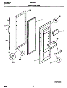 03 - Refrigerator Door parts for Frigidaire Refrigerator GRS20ZRHW0 from AppliancePartsPros.com