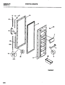 03 - Refrigerator Door parts for Frigidaire Refrigerator GRS22PRBD0 from AppliancePartsPros.com