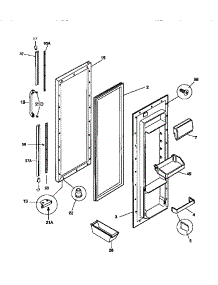 03 - Refrigerator Door parts for Frigidaire Refrigerator GRS22WNCD1 from AppliancePartsPros.com