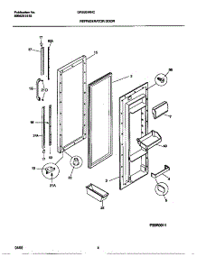 03 - Refrigerator Door parts for Frigidaire Refrigerator GRS22WNCD2 from AppliancePartsPros.com
