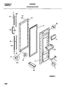 03 - Refrigerator Door parts for Frigidaire Refrigerator GRS22WNCW0 from AppliancePartsPros.com