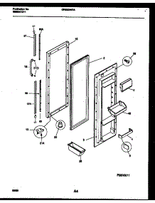 03 - Refrigerator Door Parts parts for Frigidaire Refrigerator GRS22WRAW0 from AppliancePartsPros.com