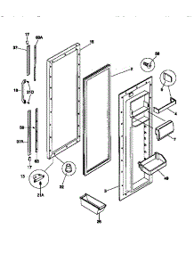 04 - Refrigerator Door parts for Frigidaire Refrigerator GRS24WNCD1 from AppliancePartsPros.com