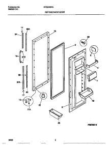 04 - Refrigerator Door parts for Frigidaire Refrigerator GRS24WNCW2 from AppliancePartsPros.com