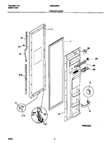 02 - Frzr Door parts for Frigidaire Refrigerator GRS26ZRGD2 from AppliancePartsPros.com