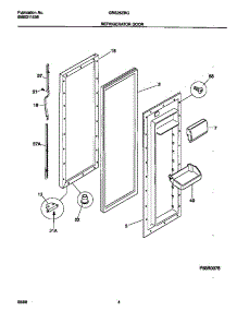 03 - Refr Door parts for Frigidaire Refrigerator GRS26ZRGW2 from AppliancePartsPros.com