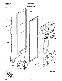 02 - Freezer Door parts for Frigidaire Refrigerator GRS26ZRHD2 from AppliancePartsPros.com