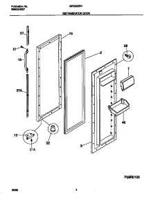 03 - Refrigerator Door parts for Frigidaire Refrigerator GRS26ZRHW0 from AppliancePartsPros.com