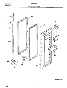 03 - Refrigerator Door parts for Frigidaire Refrigerator GRS26ZRHW2 from AppliancePartsPros.com
