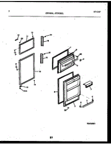 02 - Door Parts parts for Frigidaire Refrigerator GTLI181WL0 from AppliancePartsPros.com