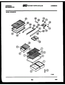 04 - Shelves And Supports parts for Frigidaire Refrigerator GTN198AH2 from AppliancePartsPros.com