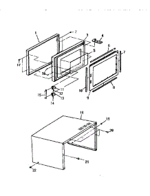 04 - Door & Cabinet parts for Frigidaire Microwave KM175HXM from AppliancePartsPros.com