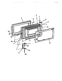 04 - Door parts for Frigidaire Microwave KM355HXM from AppliancePartsPros.com