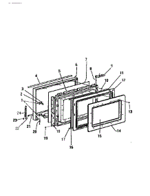 03 - Door parts for Frigidaire Microwave KM550HXM from AppliancePartsPros.com