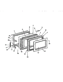 03 - Door parts for Frigidaire Microwave KM650HXM from AppliancePartsPros.com