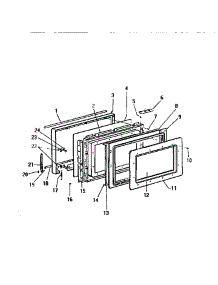 03 - Oven Door parts for Frigidaire Microwave KM750HXM from AppliancePartsPros.com