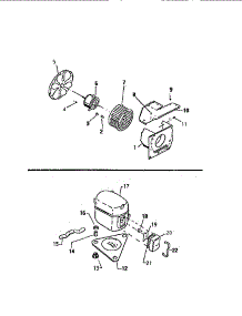 04 - Air Handling Parts, Compressor parts for Frigidaire Air Conditioner M423T3SA from AppliancePartsPros.com