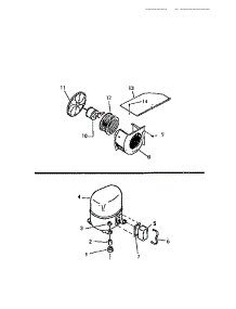 04 - Air Handling Parts, Compressor parts for Frigidaire Air Conditioner M528B2SA from AppliancePartsPros.com