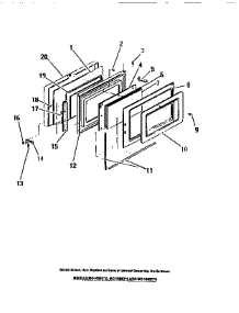 13 - Door Panels parts for Frigidaire Microwave MC1050C0 from AppliancePartsPros.com