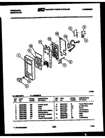 03 - Control Panel parts for Frigidaire Microwave MC510E2 from AppliancePartsPros.com