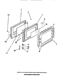 12 - Door  Panels parts for Frigidaire Microwave MC600C0 from AppliancePartsPros.com