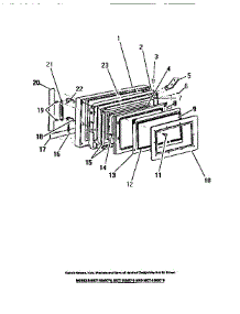 14 - Door Panels parts for Frigidaire Microwave MCT1500C0 from AppliancePartsPros.com