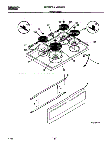 05 - Top / Drawer parts for Frigidaire Range MEF300PBDE from AppliancePartsPros.com
