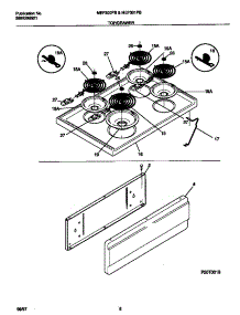 04 - Top / Drawer parts for Frigidaire Range MEF300PBDJ from AppliancePartsPros.com