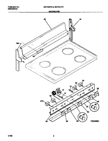 02 - Backguard parts for Frigidaire Range MEF300PBWE from AppliancePartsPros.com