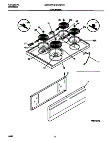 04 - Top / Drawer parts for Frigidaire Range MEF300PBWH from AppliancePartsPros.com